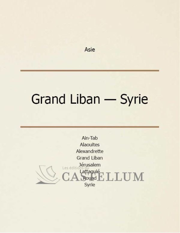 Grand Liban — Syrie